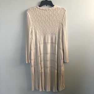 Chico’s Ivory Crocheted Cardigan